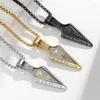 Pendant Necklaces Retro Eye Of Horus Ankh Egyptian Cross Necklace Spearhead Arrowhead For Men Stainless Steel Jewelry226U