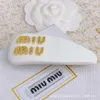 Pince à cheveux femme Barrettes de luxe Miuimiui pinces pince à cheveux fièvre couleur bonbon printemps frange côté Simple élégant ornement fille