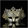 Party Masks Waylike Halloween Mask Venice Cut Carving Retro Rome Masquerade Venetian Costumes Carnival Sawtooth Y220805 Drop Deliver Dhsbw