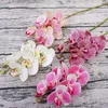 3D kleine Schmetterlings-Orchidee, 6 Köpfe/Bündel, künstliche Blume, für Zuhause, Vorhang, Wand, Hochzeit, Dekoration, Weihnachten, DIY, künstliche Phalaenopsis 240131