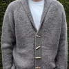 Maglioni da uomo Cardigan con bottoni Cappotto da maglione casual sciolto alla moda lavorato a maglia da donna Tinta unita Top in stile coreano