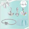 Loose Gemstones Diasy 925 Sterling Silver Insect Series Butterfly Dragonfly Firefly Bracelet Charms Set With Green Box For Women Gift