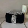 Totes Velvet Rinestones Soirée Clu Party Sacs d'oreiller pour femmes Designer de luxe et sacs et sacs à main 2023 Nouveau dans Cain CrossbodyH24131