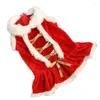 犬のアパレルクリスマスドレス冬のペット服クリスマスコスチュームヨーキーチワワ猫ドレス服