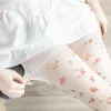 Women Socks Summer Sexy Pantyhose Tights Red Flower Party Dress Female Silk Stockings Lace Panty Transparent Stocking