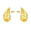 Boucles d'oreilles mode Punk plaqué or tournesol pour femmes cadeaux de mariage élégants bijoux Brincos E294