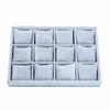 Stackable 12 Girds Jewelry Trays Storage Tray Showcase Display Organizer LXAE Watch Boxes & Cases327f