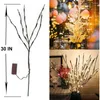 Cordes 20 LED brindille branche éclairée Vase remplissage arbre lumière noël année de mariage lumières décoratives lampe de nuit