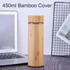 Bouteilles d'eau Thermos en bambou créatives de 300 à 500ml, flacon sous vide en acier inoxydable, tasse à café Portable, Logo personnalisé