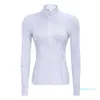 Lu Lemen – manteau de Yoga à capuche pour femmes, T-shirt, vestes de sport, exercices à bras longs, Ritsleting élastique, définition de Ramping avec