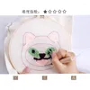 Artes e ofícios DIY Punch Needle Coaster Starter Kits Cute Cat Needlework Lã Poke Kit de bordado mágico Fios para iniciantes Decoração de casa