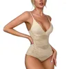 Body Shapers pour femmes Shapewear Body pour femmes contrôle du ventre dos nu corps Shaper hauts col en V profond costume tongs