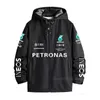 Herren Hoodies Sweatshirts 2024 F1 Petronas Bedruckter Kapuzenpullover Formel 1 Autofans Racing Team Kleidung Jacke Winddicht Schwarz Blau