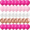 Party Decoration Rose Pink Metal Latex Confetti Balloons Wedding Decorations Matte Globos Year Birthday