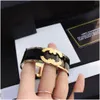 Bangle Brand Gold Famous Designer Bracelet Fashion Circle Couple Love Luxury Jewelry Party Birthday Accessories Gift Box Classic Drop Otn59