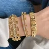 Bracelets en laiton plaqué or 18 carats, bijoux à la mode, 2021