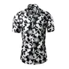 Camisetas para hombres 2024 Verano Multicolor Jacquard Camisa de manga corta Casual Floral Mens Big and Tall Tee N B