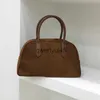 Bolsas de noche Bolsa de Boston para mujeres Diseñador de lujo Andbags y monedero 2023 Nuevo en Vintage Faux Suede Simple Sout Corea Bowling Zipper WalletH24131