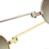 Zonnebrillen Groothandel Groter 1186111 Metalen zonnebril Exquisite Zowel mannen als vrouwen Adumbral-bril UV40 Lensgrootte 5522140 mm zilver 18K gouden frame Brillen Rond oog