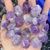 Beads Natural Green Strawberry Quartz Amethyst Beads 15'' Faceted Square DIY Loose Beads For Jewelry Making Beads Women Necklace Gift