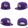 Cappellini da baseball all'ingrosso Tutte le squadre Logo Designer Cappelli Baskball Snapbacks Ricamo unisex Calcio Berretti flessibili a rete chiusa Fisherman Ha Dh1Bw