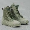 Klänningskor 2023 Nya amerikanska militärläderskor för män Combat Bot Infantry Tactical Boots Askeri Bot Army Bots Army Shoes Erkek Ayakkabil2401