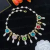 Designer de moda brincos pulseiras colares jóias femininas para festa brilhante jóias com caixa presentes festival 18634 23194