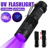 Flashlights Torches 365/395nm UV Zoomable Mini LED Ultraviolet Torch 3 Modes Pet Urine Detector Violet Light Scorpion Hunting Lamp