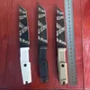 Ny T4000s Survival Straight Knife N690 titanbeläggning Tiger Mönster Tanto Blade Full Tang Gummiplasthandtag Fixade bladknivar med Kydex