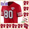 Aangepaste voetbalshirts San''Francisco''49ers''Men Dames Jeugd Jersey Deebo Samuel George Kittle Steve Young Jerry Rice Trey Lance Garoppolo Aiyuk 75e verjaardag