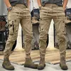 Cargo Trousers Man Harem Y2k Tactical Military Cargo Pants For Men Techwear High Quality Outdoor Hip Hop Work Stacked Slacks 240122