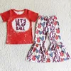 Clothing Sets Fashion Baby Girls Designer Clothes Kids Fall Short Sleeve Bell Bottom Outfits Toddler Girl Set Wholesale