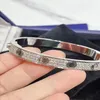 Aurous Gold Bangle Designer Rozmiar 16-18 szerokości CNC Diamentowa bransoletka 3 kolory Opcjonalne z pudełkiem 2022295o