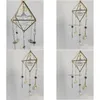 Garden Decorations Evil Eye Sun Catcher Gold Crystal Decor Witchy Wall Hanging Drop Delivery Dhnu1