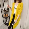 Women's Knits Mid-length Cardigan Sweater Women Long-sleeved Jacket Autumn Winter 2024 Solid Color Large Size Sweaters