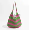 Shoulder Bags Te Tote Bags For Women Luxury Designer andbags and Purses 2023 New In Casual Stripe andmade Kniing Soulder Straw Beac BagH24131