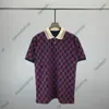 24SS Summer Designer koszulki polo męscy luksusowe kołnierz podwójny litera nadruk tshirty mody damski patchwork polo koszulka