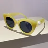 Sunglasses Fashion Vintage Oversized Cat Eye Women For Female Sun Glasses Punk Shades Designer Sexy Lady Eyeglasses