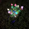 Luces llevadas cambiantes multicoloras del jardín del árbol ligero solar al aire libre durable con falsas para el patio