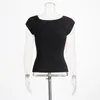 Women's Tanks Sexy Style Knit Sweater 2024 Niche Slim Fit Design Strapless Bag Shoulder T-shirt Solid Color 19Z2906