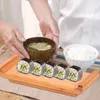 Serviessets Sushibord Dinertafel Decor Desserts Boot Eetkamer Voor Snack Bamboe Serveerborden