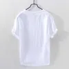 3316 Minimalistisk lapptäcke vit t-shirt med linnetryck kortärmade mäns tunna andningsbara t-shirt, mäns en bit för hårbyte