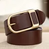 Belts Classic Men's Leather Belt Metal High Quality Car Automatic Buckle Business Work Fashion Casual