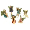 Fairy Garden - 6st Miniature Fairies Figurer Tillbehör för utomhus- eller husdekor Fairy Garden Supplies Drop 210823208o