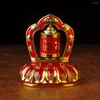 Decoratieve Beeldjes Tibetaans Zonneschrift Gebedsmolen Woondecoratie Stille Metalen Model Zonneschijn Tuin Gunstige Ornamenten Business