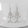 Dangle Earrings Dreamtimes Steel Fuxk You Doodle For Woman Trend Punk Middle Finger Stickman Hip Hop Cool Jewelry