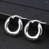 Hoop Earrings Steel Gold Tone Women Chunky Hoops Gift Fashion Jewelry Stainless Wives Round Smooth Thick 20mm 25mm2672