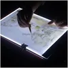 Malowanie materiałów eksploatacyjnych A4 USB LED Art Stencil Shoard Śledzenie Ding Kopiuj podkładkę stołową pudełko gdeals upuszczenie dostawy domu sztuka ogrodowa, c dhaih