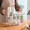 Kitchen Storage Spice Rack 2 Tier Organization Holder Multifunction Shelf For Seasoning Sauce Bottle Salt Bag Collection