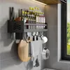 Keukenopslag Multifunctioneel rek Wandmontage Kruiderij Meshanger Eetstokjes Organizer Houder voor accessoires